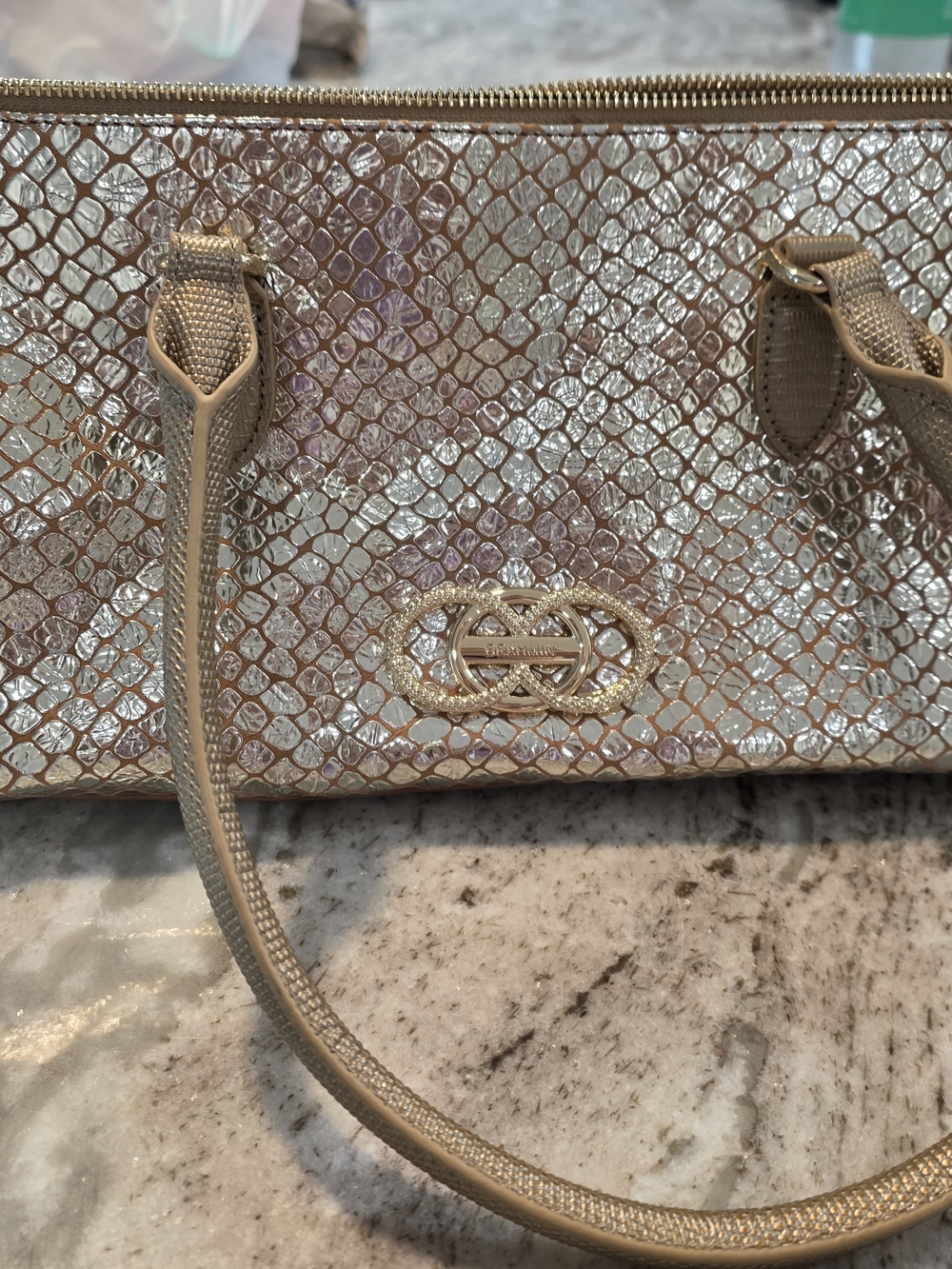 NWT Brahmin RARE Sophia in Gold Donegal